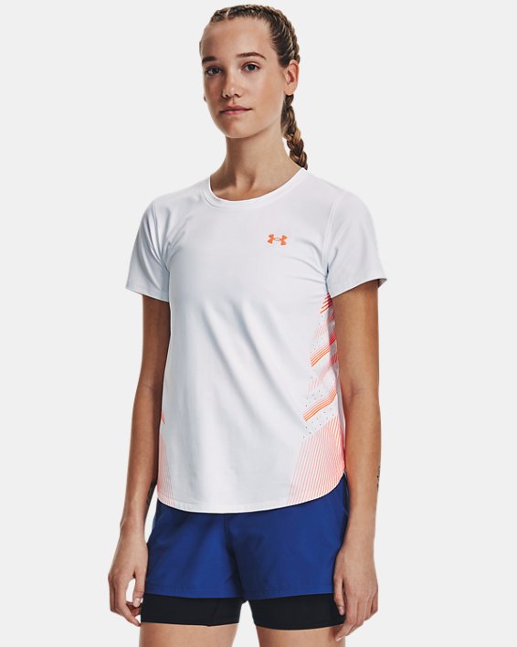UA Iso-Chill Laser T-Shirt für Damen, White, pdpMainDesktop image number 0